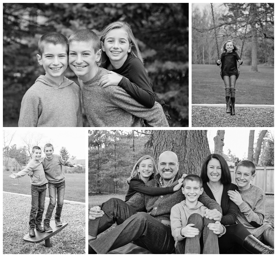 family photo session in oakville park