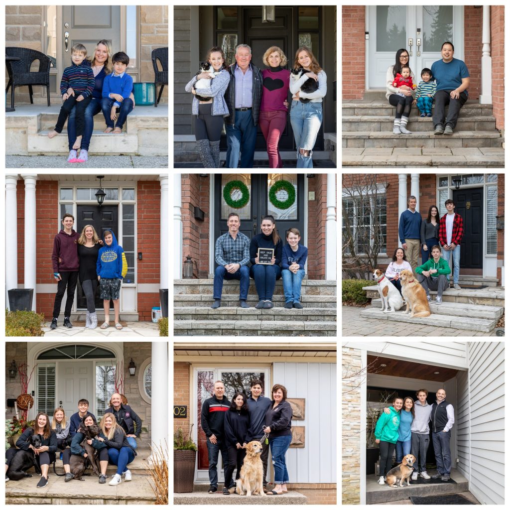 Oakville Families in Front Steps Photos