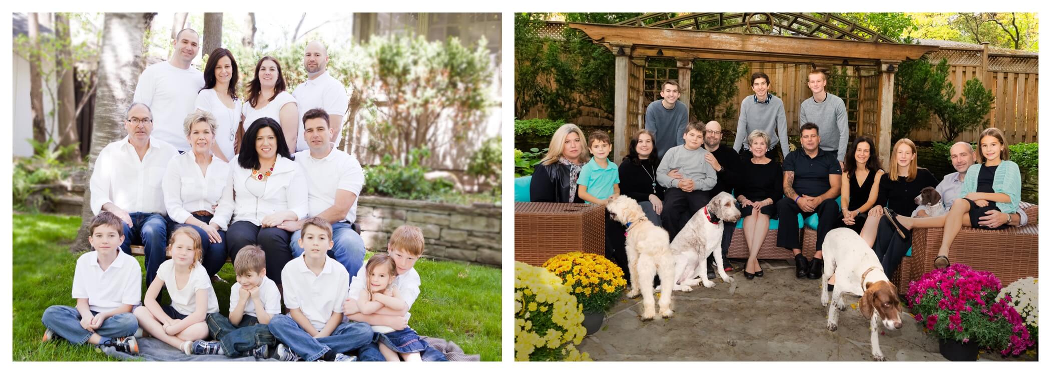 extended family photos ten years apart