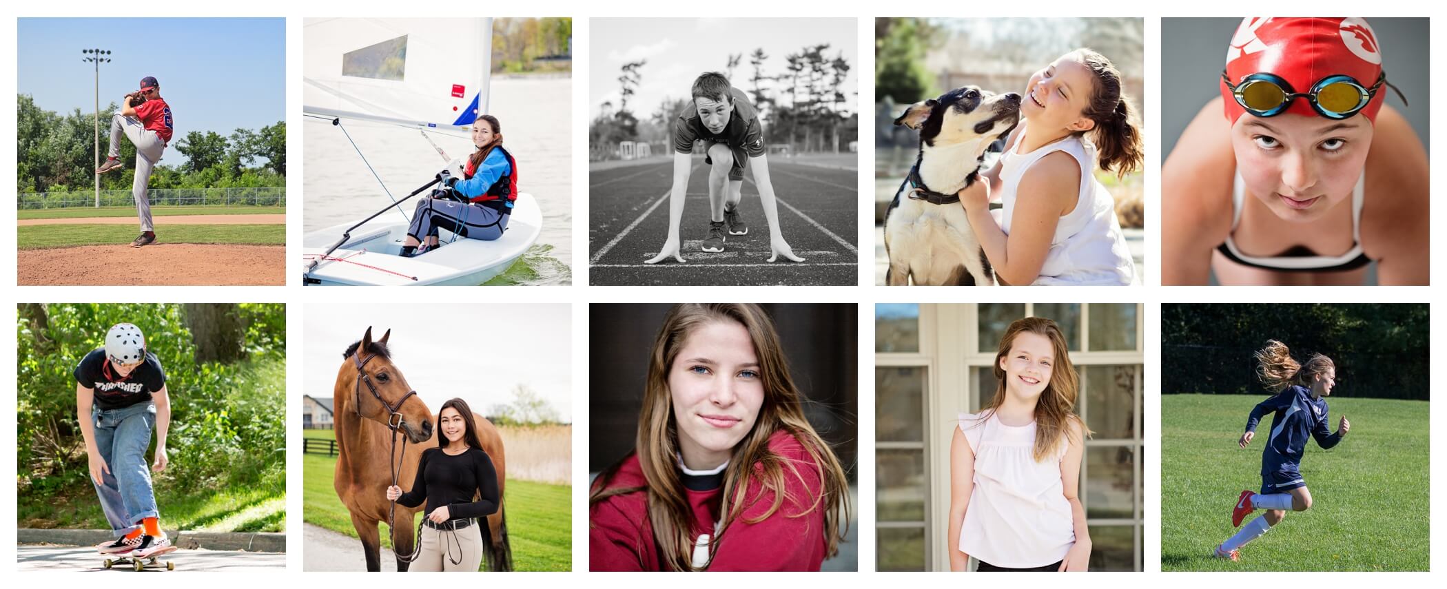 collage of oakville teen photography