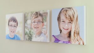 three gallery wrapped canvases
